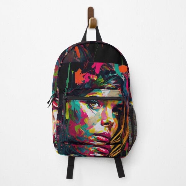Item preview, Portrait of a Woman in Abstract Pop Art Style - Pictorial Art with Vibrant Colors designed and sold by Hipatye26.