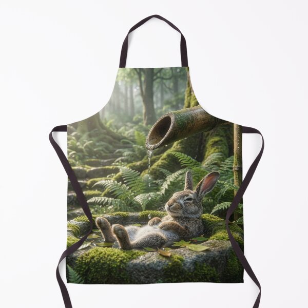 Item preview, Rabbit Bathes in Shishi Odoshi Fountain designed and sold by Tridentulus.