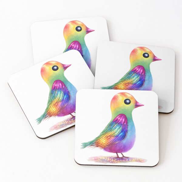 Item preview, Rainbow Robin – Colourful Watercolour Bird | Joyful Nature Art designed and sold by LKBMCreative.