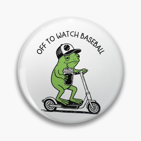 Item preview, Off To Watch Baseball Frog Funny Animal Meme designed and sold by gunaone-design.
