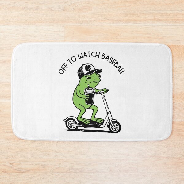 Item preview, Off To Watch Baseball Frog Funny Animal Meme designed and sold by gunaone-design.