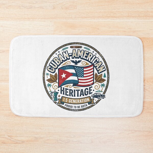 Item preview, Cuban American Heritage Proud To Be Both Vintage Badge Design designed and sold by Wear Sculpt.
