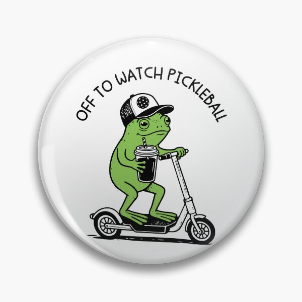 Item preview, Off To Watch Pickleball Frog Funny Animal Meme designed and sold by gunaone-design.
