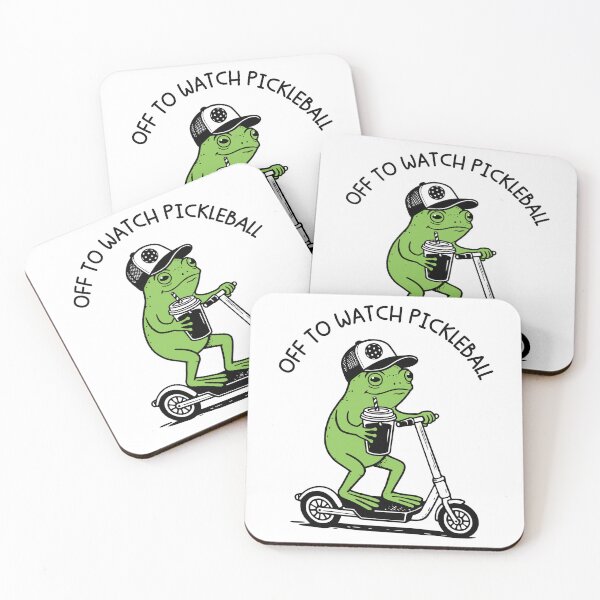 Item preview, Off To Watch Pickleball Frog Funny Animal Meme designed and sold by gunaone-design.