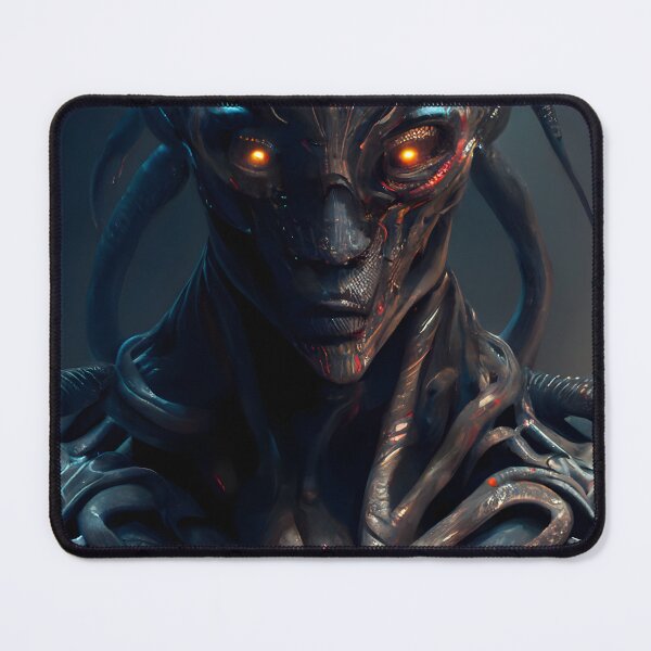 Item preview, Biomechanical Alien Being - Dark and Detailed Science Fiction Art designed and sold by Hipatye26.