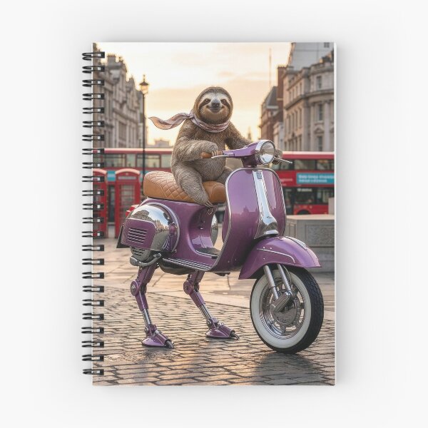 Item preview, Sloth Rides Her Purple Walking Scooter in London designed and sold by Tridentulus.