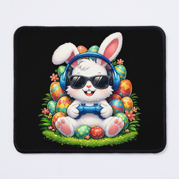 Item preview, Gamer Easter Bunny Cool Rabbit with Headphones & Controller Happy Easter Gaming Vibes designed and sold by Kladhadredo.