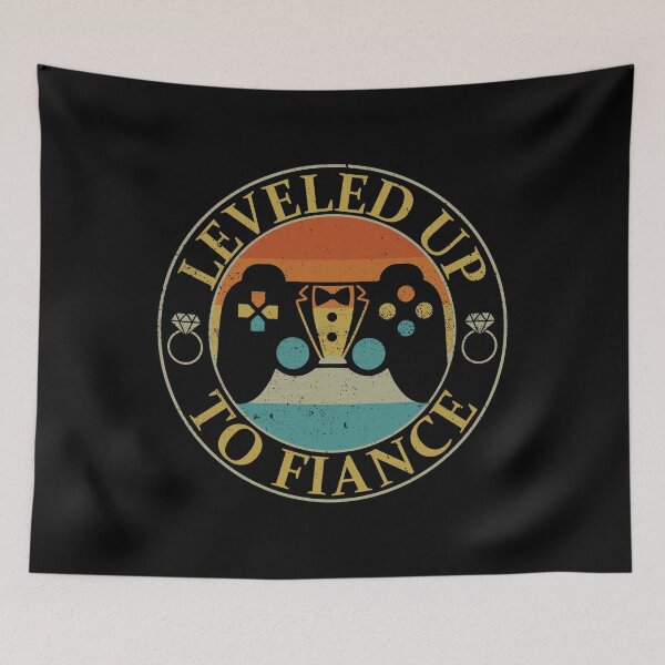Item preview, Leveled Up To Fiance Engaged Gamer Funny Gaming Engagement Gift designed and sold by gunaone-design.