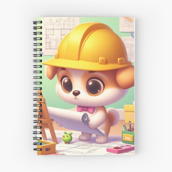 Item preview, Cute Engineer Dog Cartoon designed and sold by CuteThingsWorld.