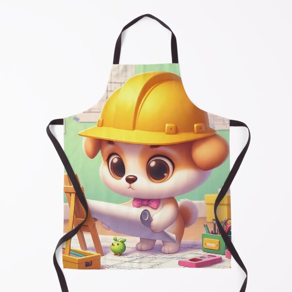 Item preview, Cute Engineer Dog Cartoon designed and sold by CuteThingsWorld.