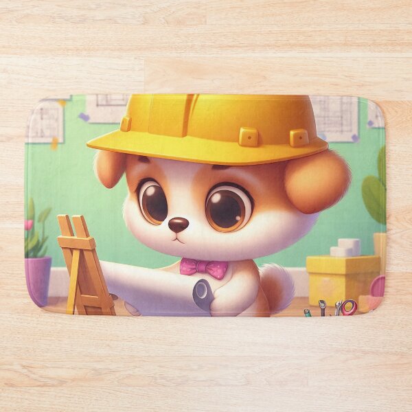 Item preview, Cute Engineer Dog Cartoon designed and sold by CuteThingsWorld.