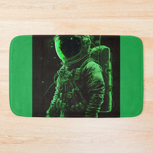 Item preview, Neon Green Astronaut - Space Art with Dark and Luminous Style designed and sold by Hipatye26.