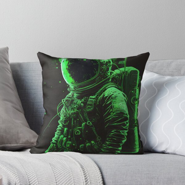 Item preview, Neon Green Astronaut - Space Art with Dark and Luminous Style designed and sold by Hipatye26.