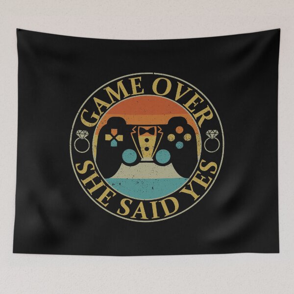 Item preview, Gaming Engagement Gift Game Over She Said Yes designed and sold by gunaone-design.