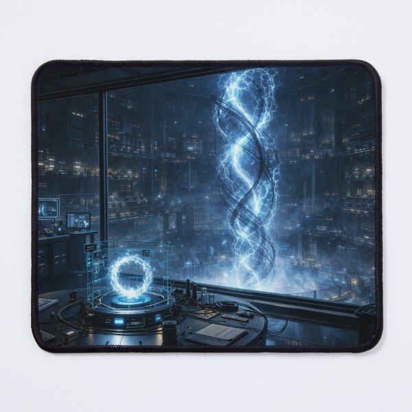 Item preview, Futuristic Time Research Laboratory | Sci-Fi Energy Ribbon Experiment in Cyberpunk Research Facility designed and sold by Element Horizon Studio.