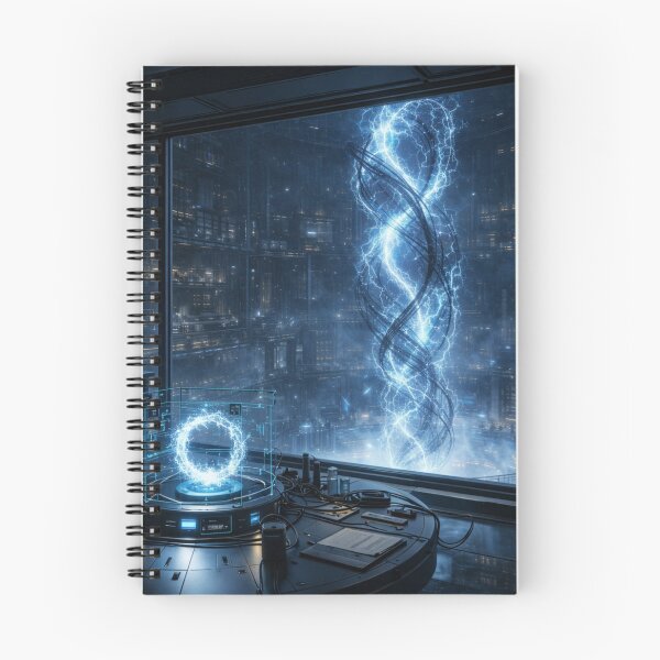 Item preview, Futuristic Time Research Laboratory | Sci-Fi Energy Ribbon Experiment in Cyberpunk Research Facility designed and sold by Element Horizon Studio.