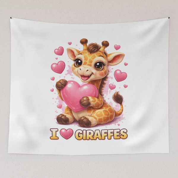 Item preview, Cute Giraffe Love – I Love Giraffes Design designed and sold by Krisekk.