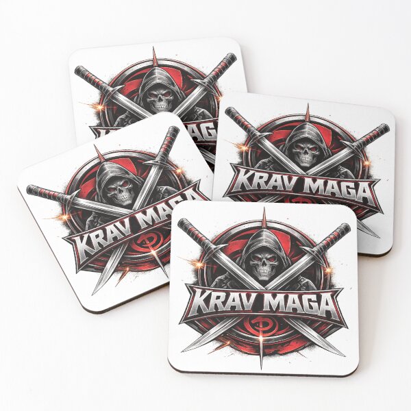 Item preview, Krav Maga Hebrew Warrior Emblem – Israeli Self Defense Martial Arts Sword Logo designed and sold by 486DesignCo.