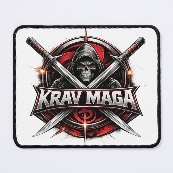 Item preview, Krav Maga Hebrew Warrior Emblem – Israeli Self Defense Martial Arts Sword Logo designed and sold by 486DesignCo.
