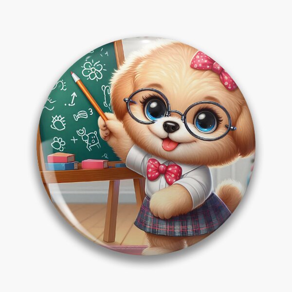 Item preview, Cute Teacher Dog Cartoon designed and sold by CuteThingsWorld.
