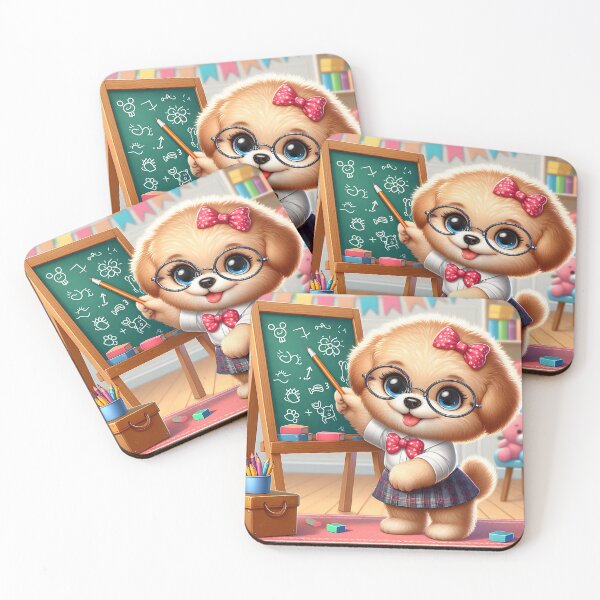Item preview, Cute Teacher Dog Cartoon designed and sold by CuteThingsWorld.