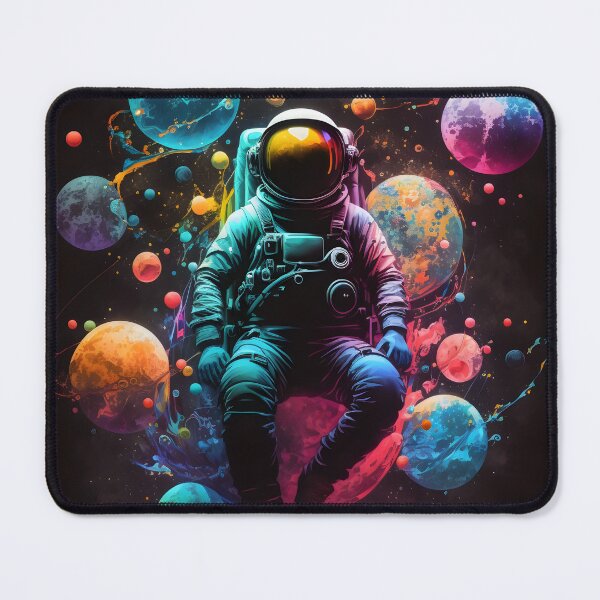 Item preview, Astronaut Resting Among Planets - Cosmic Art with a Vibrant, Psychedelic Style designed and sold by Hipatye26.