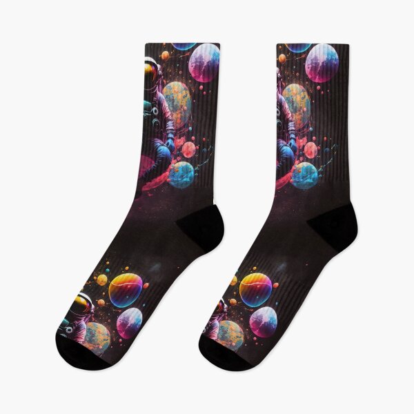 Item preview, Astronaut Resting Among Planets - Cosmic Art with a Vibrant, Psychedelic Style designed and sold by Hipatye26.