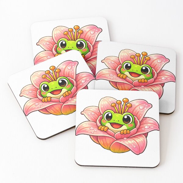 Item preview, Adorable Tree Frog Sitting Inside Blooming Flower designed and sold by WhoopWhoopCo.