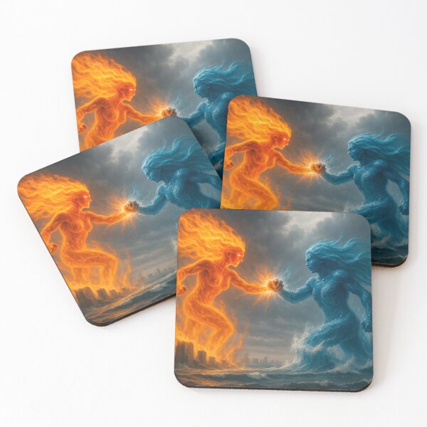 Item preview, Fire Woman vs Water Woman designed and sold by fantasyai3.