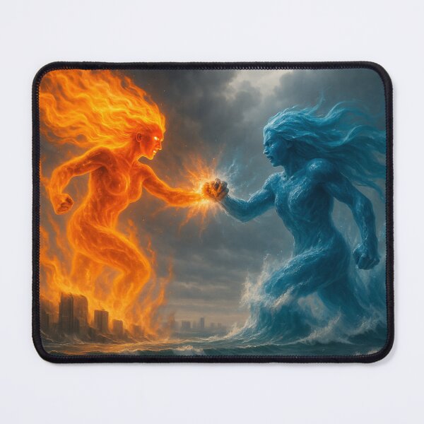 Item preview, Fire Woman vs Water Woman designed and sold by fantasyai3.