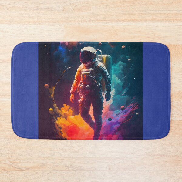 Artikelvorschau, Astronaut durchquert Regenbogennebel – Kosmische Kunst mit lebendigem Bildstil entworfen und verkauft von Hipatye26.