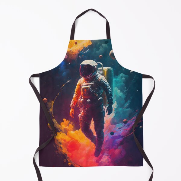 Item preview, Astronaut Walking Through Rainbow Nebula - Cosmic Art with Vibrant Pictorial Style designed and sold by Hipatye26.
