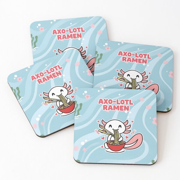 Item preview, Axo-lotl Ramen Kawaii Axolotl Eating Noodles Cartoon designed and sold by Taridesign.