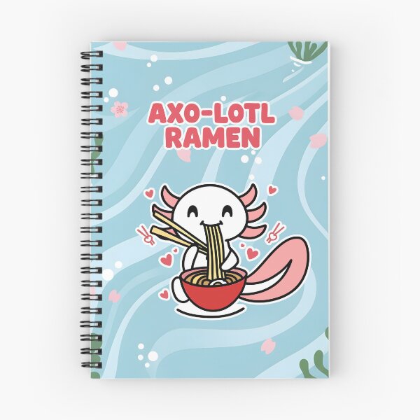 Item preview, Axo-lotl Ramen Kawaii Axolotl Eating Noodles Cartoon designed and sold by Taridesign.
