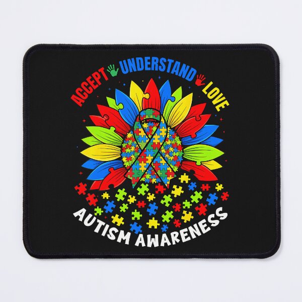 Item preview, Autism Awareness Accept Understand Love Sunflower Ribbon designed and sold by Le7yaStore.