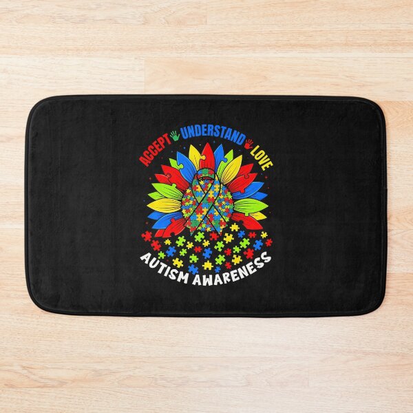 Item preview, Autism Awareness Accept Understand Love Sunflower Ribbon designed and sold by Le7yaStore.