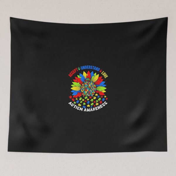 Item preview, Autism Awareness Accept Understand Love Sunflower Ribbon designed and sold by Le7yaStore.