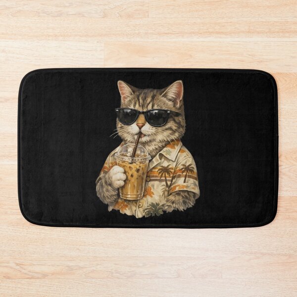 Item preview, Cat Iced Coffee Funny Animal Meme - Summer Vibes designed and sold by gunaone-design.