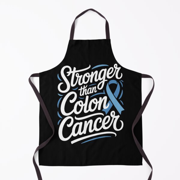 Item preview, Stronger Than Colon Cancer Blue Vine Accent Script Shirt Long Ribbon Awareness Tee designed and sold by DarylWelsh2024.