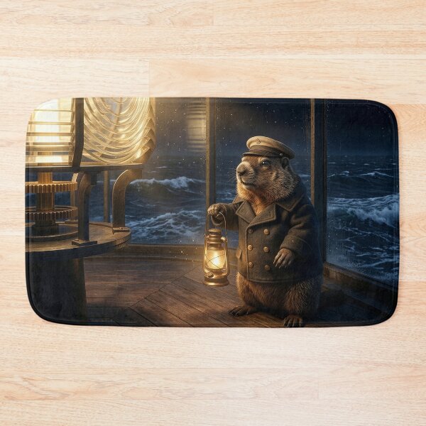 Item preview, Groundhog Lighthouse Keeper on the Job designed and sold by Tridentulus.