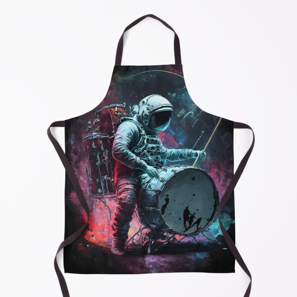 Item preview, Astronaut Drummer in Nebula - Pictorial Art that Unites Music and Cosmos designed and sold by Hipatye26.
