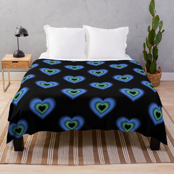 Item preview, Blue and green blurry heart designed and sold by serenebookworm.