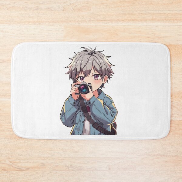 Item preview, Anime Street Photographer Capturing City Lights Kawaii Style designed and sold by Animepopstudio.