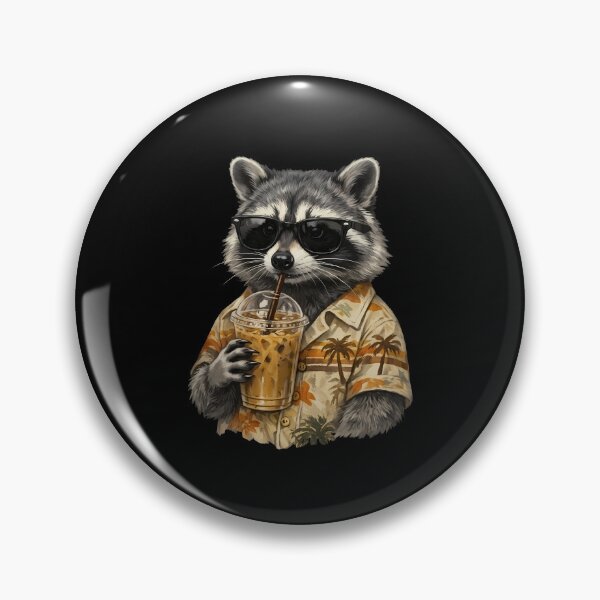 Item preview, Raccoon Iced Coffee Funny Animal Meme - Summer Vibes designed and sold by gunaone-design.