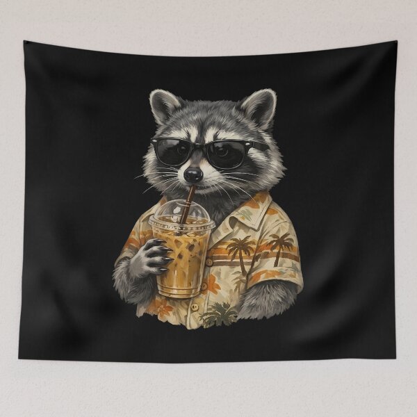 Item preview, Raccoon Iced Coffee Funny Animal Meme - Summer Vibes designed and sold by gunaone-design.