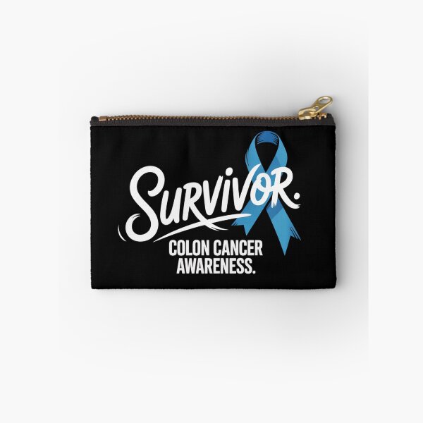Item preview, Survivor Colon Cancer Awareness Shirt Bold Script Large Blue Ribbon Awareness Tee designed and sold by DarylWelsh2024.