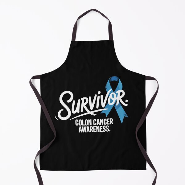 Item preview, Survivor Colon Cancer Awareness Shirt Bold Script Large Blue Ribbon Awareness Tee designed and sold by DarylWelsh2024.
