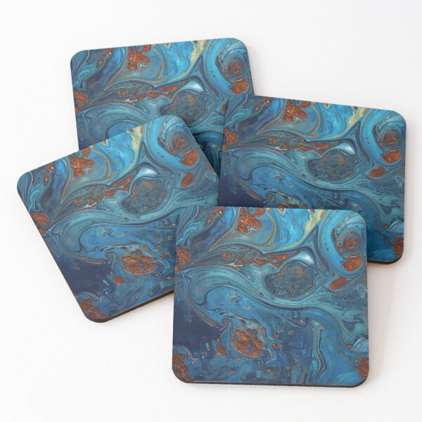 Item preview, Blue Ocean Marble Flow designed and sold by The Rust Lab.