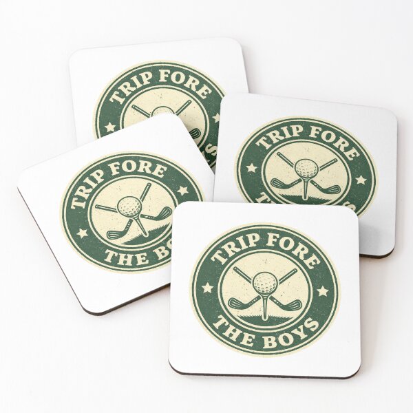 Item preview, Trip Fore the Boys – Vintage Golf Badge Design designed and sold by EastEndTownie.