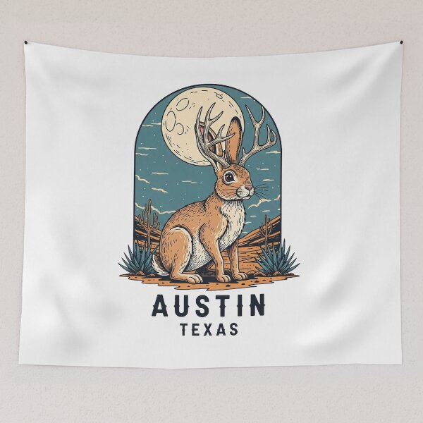 Item preview, Austin Jackalope Vintage Cryptid Logo designed and sold by Pollock.